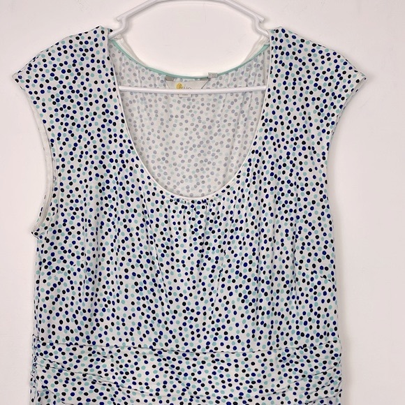 Boden Margot Jersey Knit Blue Polka Dot Midi Dress. Size 12L. - Picture 4 of 15